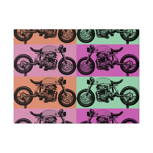 Retro Motorcycle Matte Canvas, Stretched, 0.75"