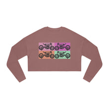 Load image into Gallery viewer, Retro Motorcycle Women&#39;s Cropped Sweatshirt
