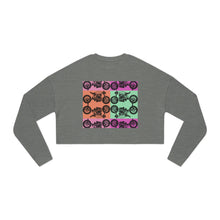 Load image into Gallery viewer, Retro Motorcycle Women's Cropped Sweatshirt — Vintage Biker Vibe
