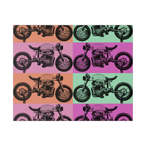 Retro Motorcycle Matte Canvas, Stretched, 0.75"