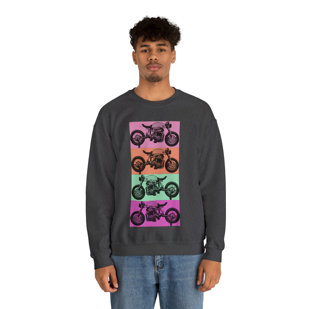 Retro Motorcycle  Crewneck Sweatshirt