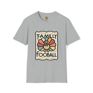 Festive Turkey Family Football Unisex Soft style T-Shirt
