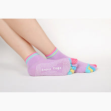 Load image into Gallery viewer, Colorful Women Yoga Socks Non-Slip Ladies Dance Socks Cotton Healthy Sports Five-toed Socks

