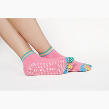 Load image into Gallery viewer, Colorful Women Yoga Socks Non-Slip Ladies Dance Socks Cotton Healthy Sports Five-toed Socks
