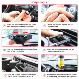 Car Styling Cup Holder Air Vent Outlet Drink Coffee Bottle Holder Rack Mount Holder Beverage Ashtray Mount Stand Car Accessories
