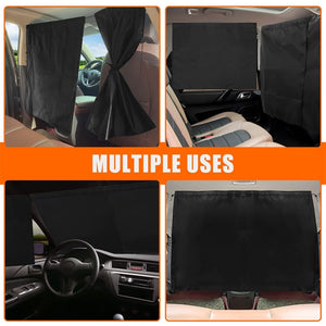2pcs/set Sun Shade Privacy Curtain Taxi Car Isolation Curtain Partition Protection Curtain Commercial Vehicle car accessories