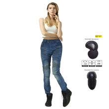 Load image into Gallery viewer, Women&#39;s Protective Motorcycle Pants, Jeans, 4P Protective Gear
