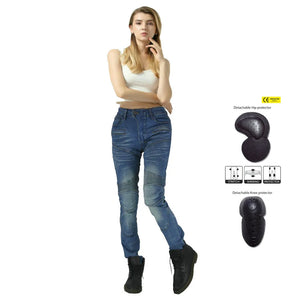 Women's Protective Motorcycle Pants, Jeans, 4P Protective Gear