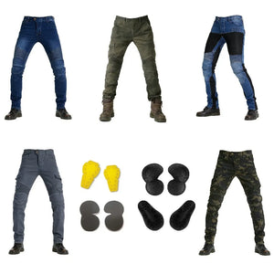 New Motorcycle Riding Jeans With Knee Hip Pads Motocross Racing Pants Motorbike Cycling Trousers Protective Pants