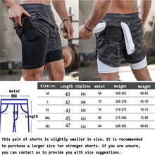 Load image into Gallery viewer, Camo Running Basketball 2 In 1 Quick Dry Men Gym Sports Shorts Workout Training Fitness Jogging Pants Breathable High elasticity
