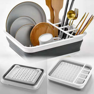 Foldable Dish Rack Camper Car Portable Bowl Rack TPR Bowl Sink Design For RV Caravan Boats Tableware Rack New