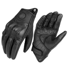Load image into Gallery viewer, Genuine Leather Motorcycle Gloves Winter Moto Gloves Men Summer Goatskin Motorbike Touch Screen Fist Joint Protect Guantes
