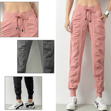 Load image into Gallery viewer, Fabric Drawstring Running Sport Joggers Women Quick Dry Athletic Gym Fitness Sweatpants with Two Side Pockets Exercise Pants
