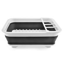 Load image into Gallery viewer, Foldable Dish Rack Camper Car Portable Bowl Rack TPR Bowl Sink Design For RV Caravan Boats Tableware Rack New
